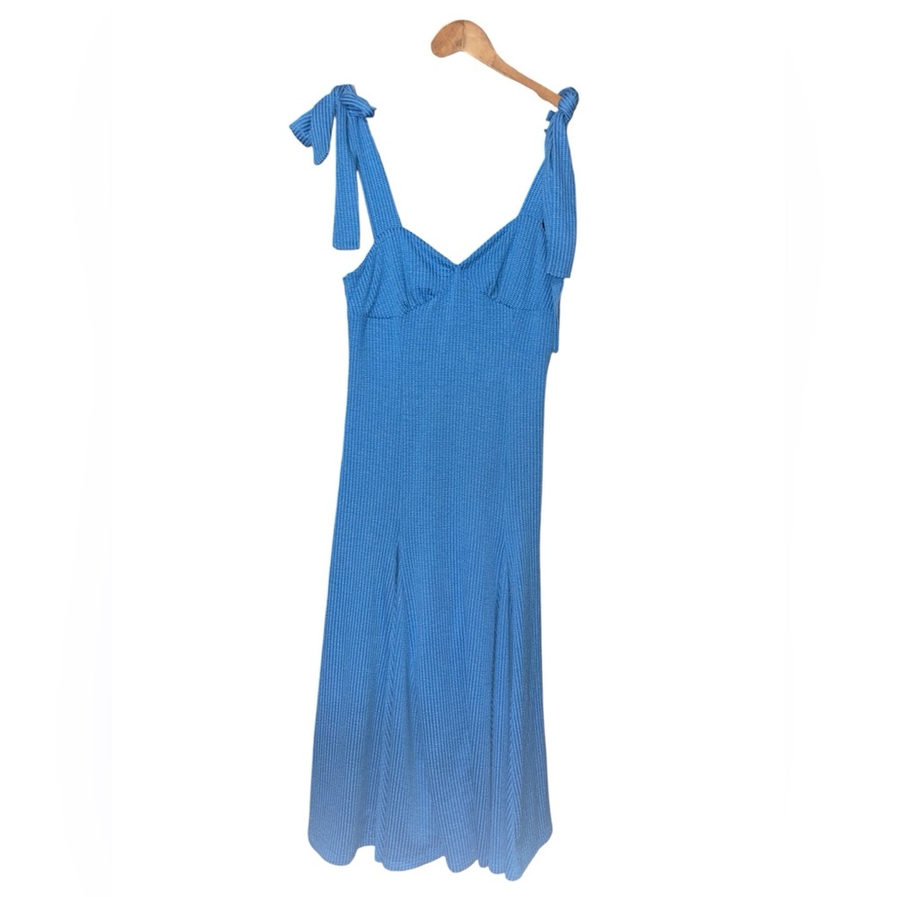 En Saison Textured Blue Knit Fabric